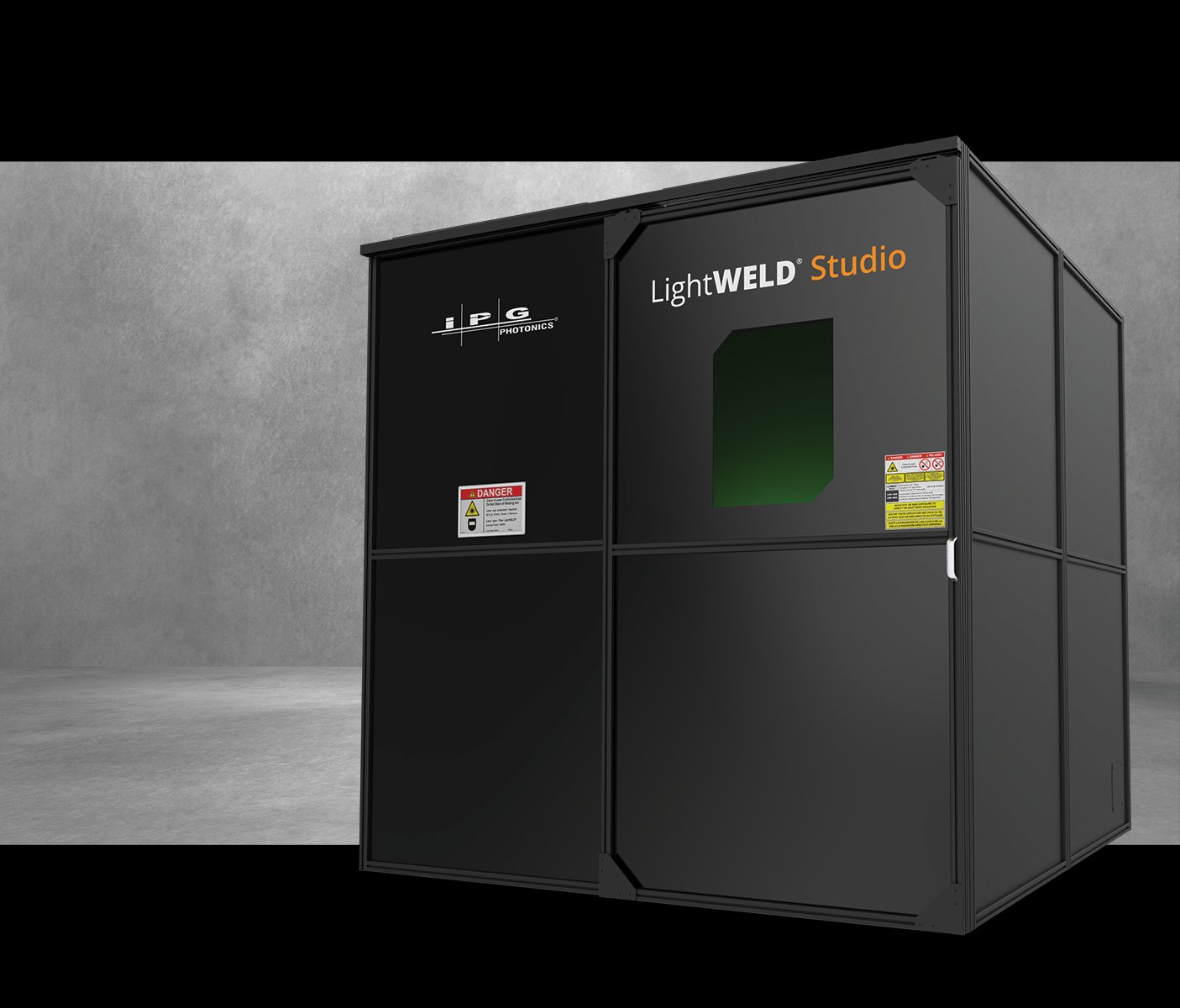 LightWELD Studio laser safety enclosure — modular 3x3m welding room
