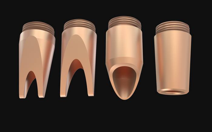 LightWELD copper nozzle tips — welding consumables Australia